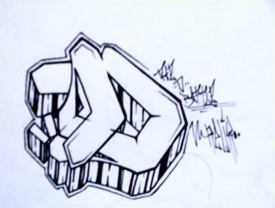 Graffiti Zooms: Graffiti Letter D Sketches Design