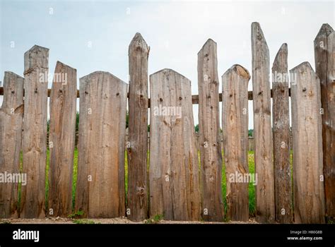 Wooden fence planks Stock Photo - Alamy