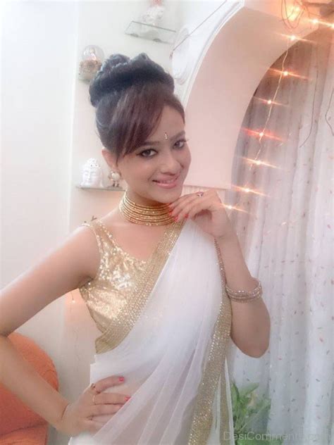 Madalsa Sharma In White Saree - Desi Comments