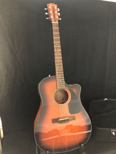 FENDER ACOUSTIC ELECTRIC GUITAR, MODEL CD60CE SB, S/N CC: 100305002 ...