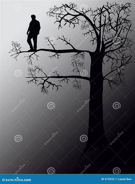 Out on a Limb stock illustration. Illustration of bothered - 519232