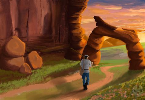 ArtStation - Пастух в каньоне