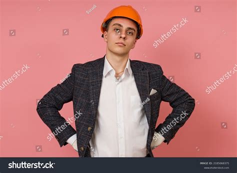 Confident Male Engineer Suit Safety Helmet Stock Photo 2185068375 ...