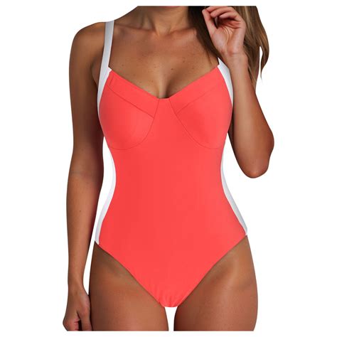 Women's One Piece Swimsuit Tummy Control Bathing Suit Color Block
