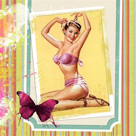 Retro Pin-up Lady Butterfly Sexy Free Stock Photo - Public Domain Pictures