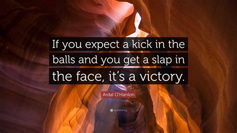 Ardal O'Hanlon Quote: “If you expect a kick in the balls and you get a