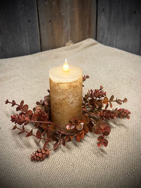 Candle Ring, Small, 2.5", EUCALYPTUS & HOPS – Little Village Primitives