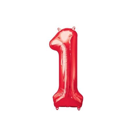 Number 1 Red Jumbo Balloon | Kids Party Supplies - Who Wants 2 Party