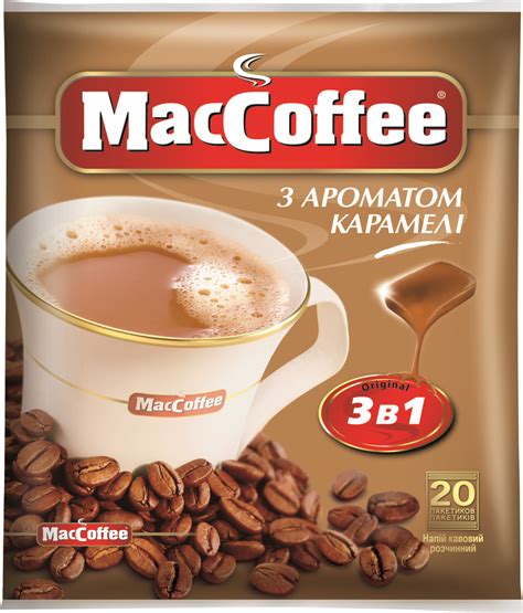 Купить Кофейный напиток 3в1 MacCoffee с ароматом карамели 18 г x 20 шт ...