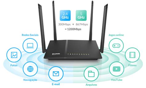 DIR-815 | Roteador Wi-Fi 11AC 1200Mbps Dual Band IPv6 D-Link