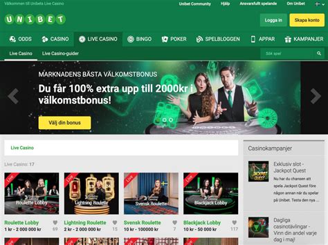 Unibet Casino - Här väljer du mellan två generösa bonusar