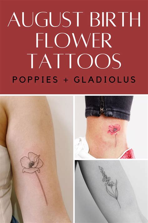 august flowers tattoo 4