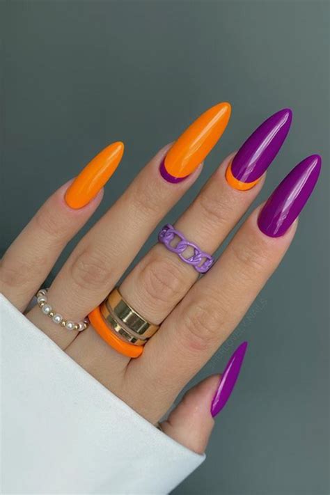 27 Trendy Purple and Orange Nail Designs - The Beauty Pursuit