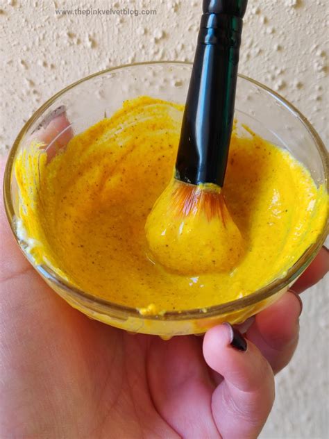 besan haldi curd face pack   problem  skin  pink velvet blog