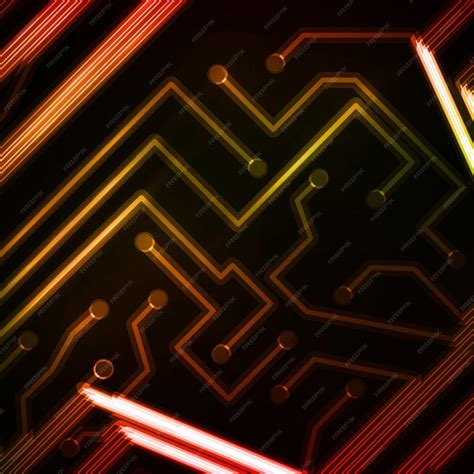premium vector neon circuit board abstract technology illustration