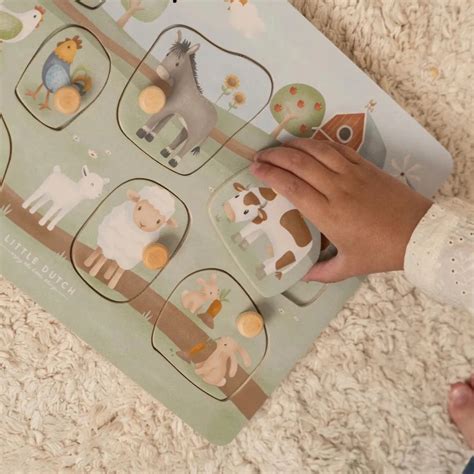 Little Dutch - Wooden Sound Puzzle - Little Farm | Mabel & Fox