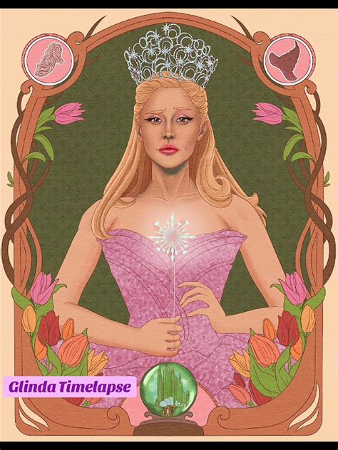Glinda the Good from Wicked Art Timelapse - YouTube