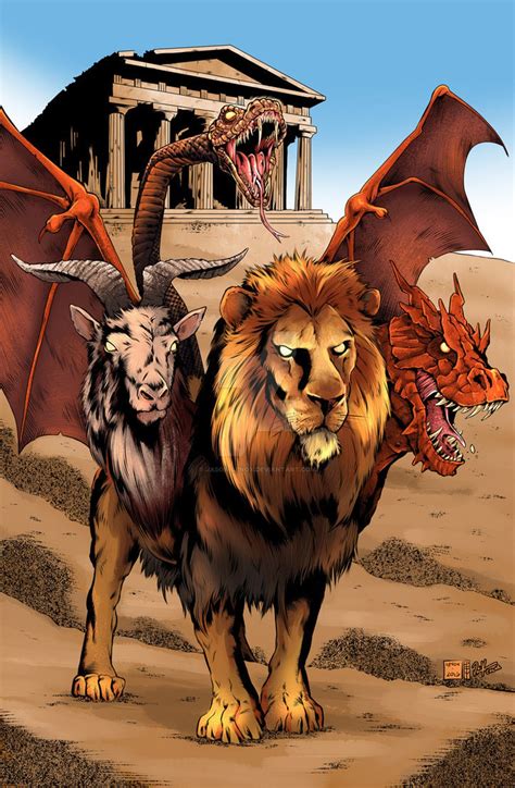Chimera Greek Mythological Creature Print 11x17" - Etsy