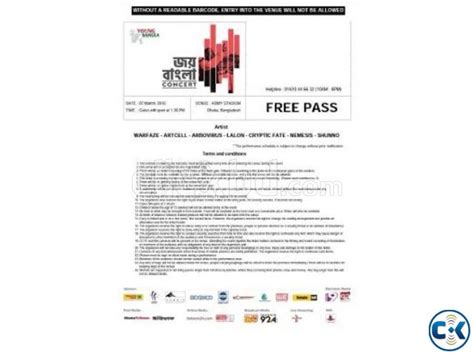 Joy Bangla concert 2 tickets available | ClickBD