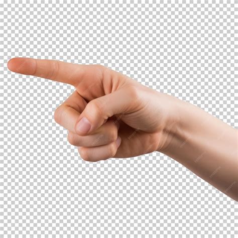 Hand Pointing Isolated on Transparent Background | Premium AI-generated PSD