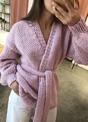 Базовый кардиган на запах с поясом🎀 | Кардиган, Мягкий кардиган ...