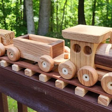 Wooden Train - Etsy