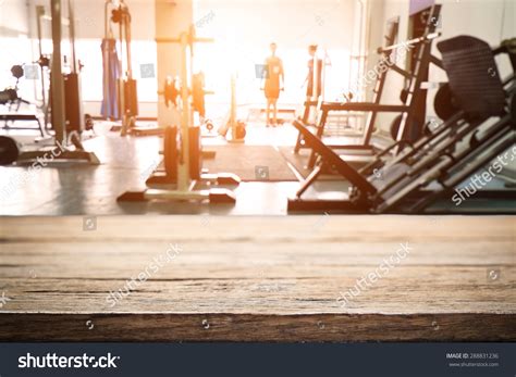Fitness Gym Wooden Desk Space Stock Photo 288831236 | Shutterstock