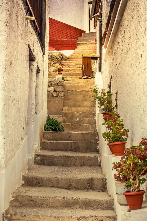 narrow lane, old houses, village, borgo, alley, old town, scalea ...