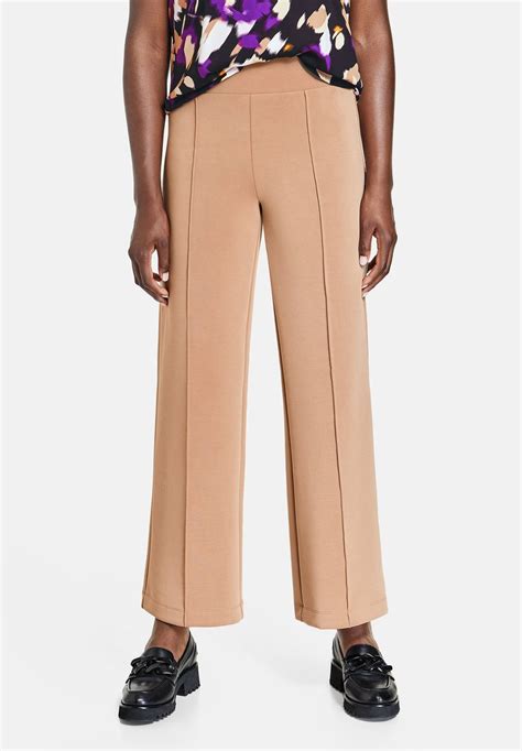 Gerry Weber FABRIC PANTS - Trousers - sand - Zalando.ie