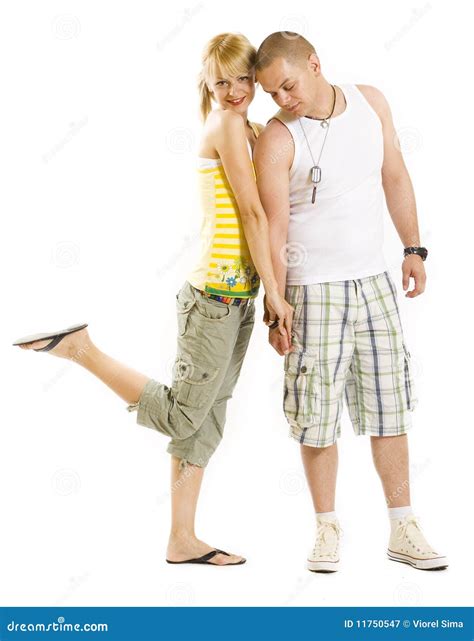 Young Beautiful Couple Flirting Stock Image - Image of friends, girl