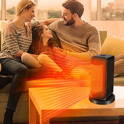 Energy-Efficient Portable Space Heater, High-Power Desktop Electric Heater With Tip-Over And