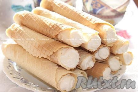 Вафельные трубочки с масляным кремом: 12 фото в рецепте