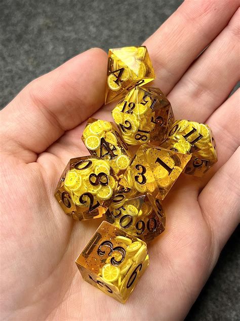Finally some finished, polished Lemon dice 🍋 ~ I had like 5 of them
