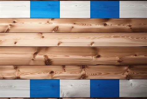 Premium AI Image | a wooden background with a bavarian flag hanging on it