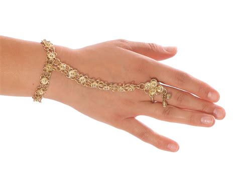 gold metal slave bracelet  ghungroo bells