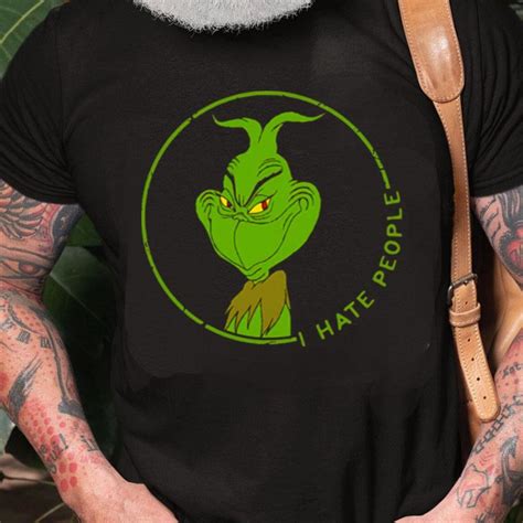 Grinch I Hate People Unisex Shirts - RugControl