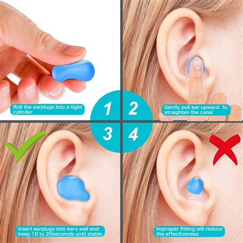 silicone ear plugs  sleeping swimming  pairs noise
