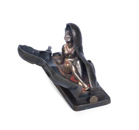 Bonhams : Franz Bergman (attributed) a Gilded Bronze Study of a Naked