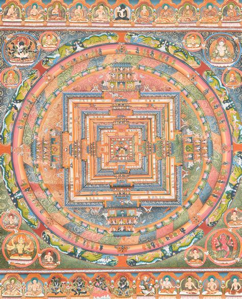Superfine Tibetan Buddhist Mandala of Kalachakra (Museum Quality ...