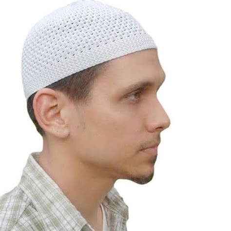 putih hajj cap  knitted white cap shopee singapore