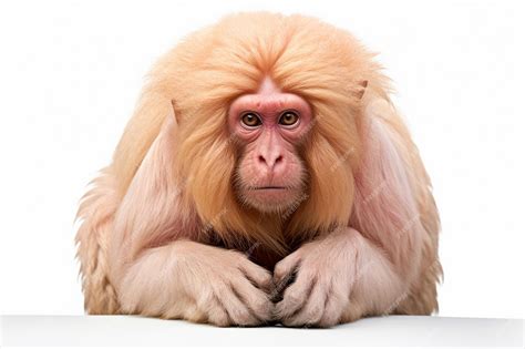 Premium AI Image | Isolated Uakari on White Background Generative AI