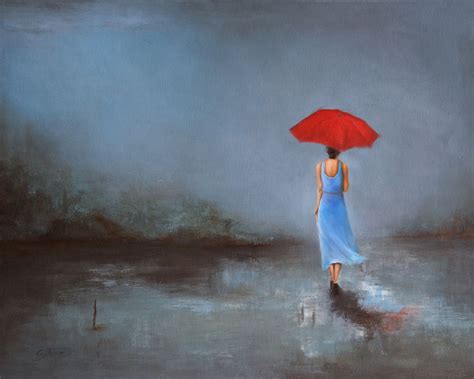 Woman With Umbrella Painting at PaintingValley.com | Explore collection ...