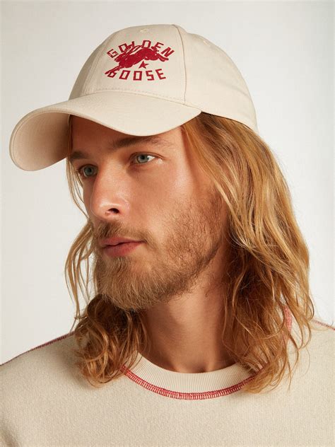 Heritage white baseball cap with CNY logo | Golden Goose