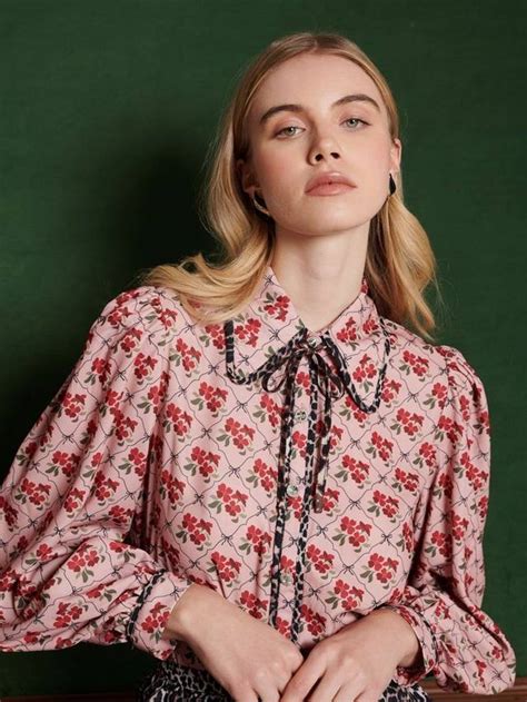 Sister Jane Lattice Floral Blouse, Pink/Multi
