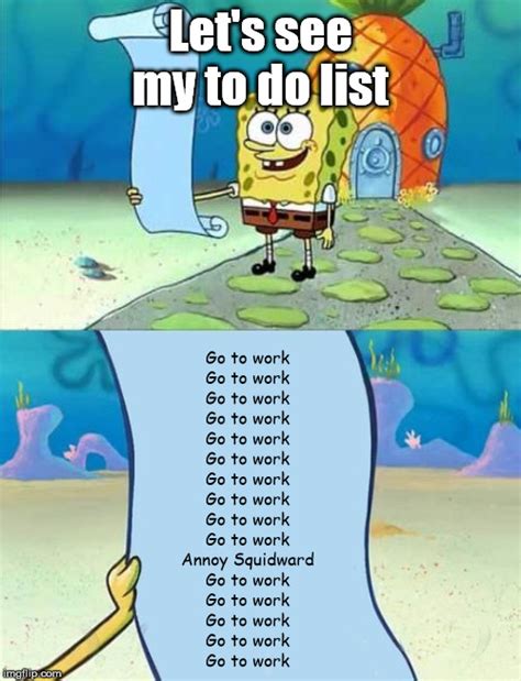 Spongebob's list of... Memes - Imgflip