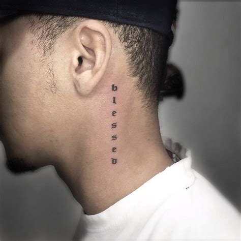 Blessed Tattoo | Blessed tattoos, Small tattoos for guys, Neck tattoo ...