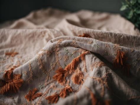 Premium Photo | Washed Cotton Fabric Texture with Details