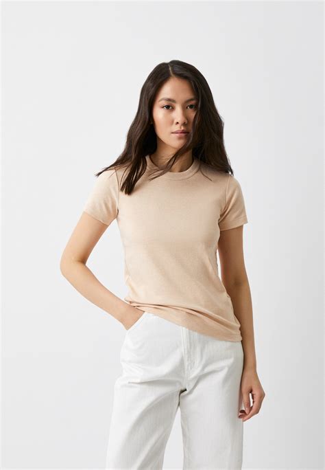 Футболка UNIQLO Uniqlo U, цвет: бежевый, RTLACK908101 — купить в ...
