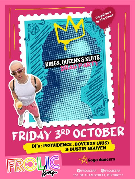 Frolic - Join us on FRIDAY 3rd OCTOBER 2025 on our 🌈 KINGS, QUEENS
