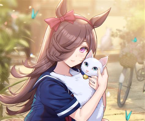 Download Nekomimi Anime With Cat Wallpaper | Wallpapers.com